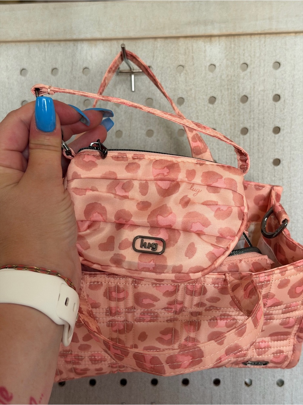 lug Pink Leopard Quilted Mini Tote - Picture 6 of 11